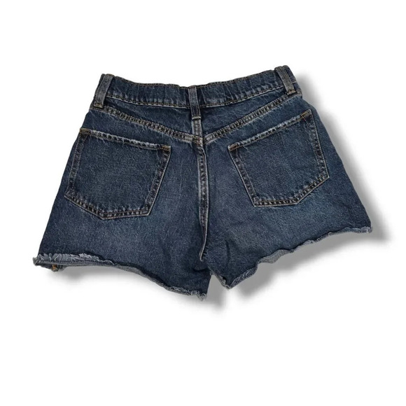 Old Navy Girls blue denim patriotic American Flag USA cut-off jean shorts sZ 16 - Picture 5 of 8